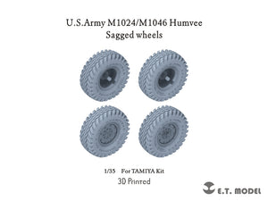 E.T. Model P35-168 Modern USA M1024/M1046 Humvee Sagged Wheels 1/35