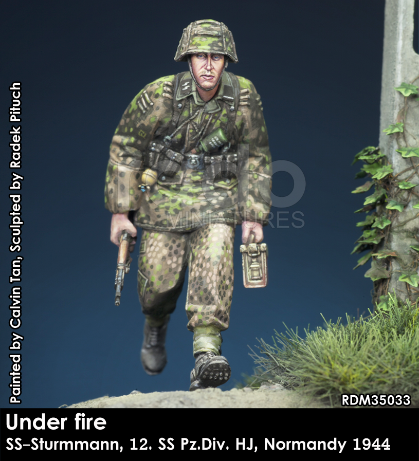 RADO Miniatures RDM35033 Under fire. W-SS Sturmmann, 12. SS-Pz.Div. HJ, Normandy 1944 1/35 – immagine 2