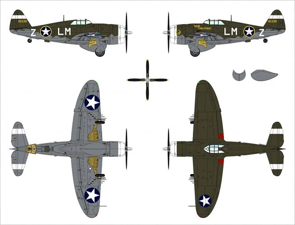Dora Wings 48054 Republic P-47C Thunderbolt with Ferry Tank 1/48 – imagen 7