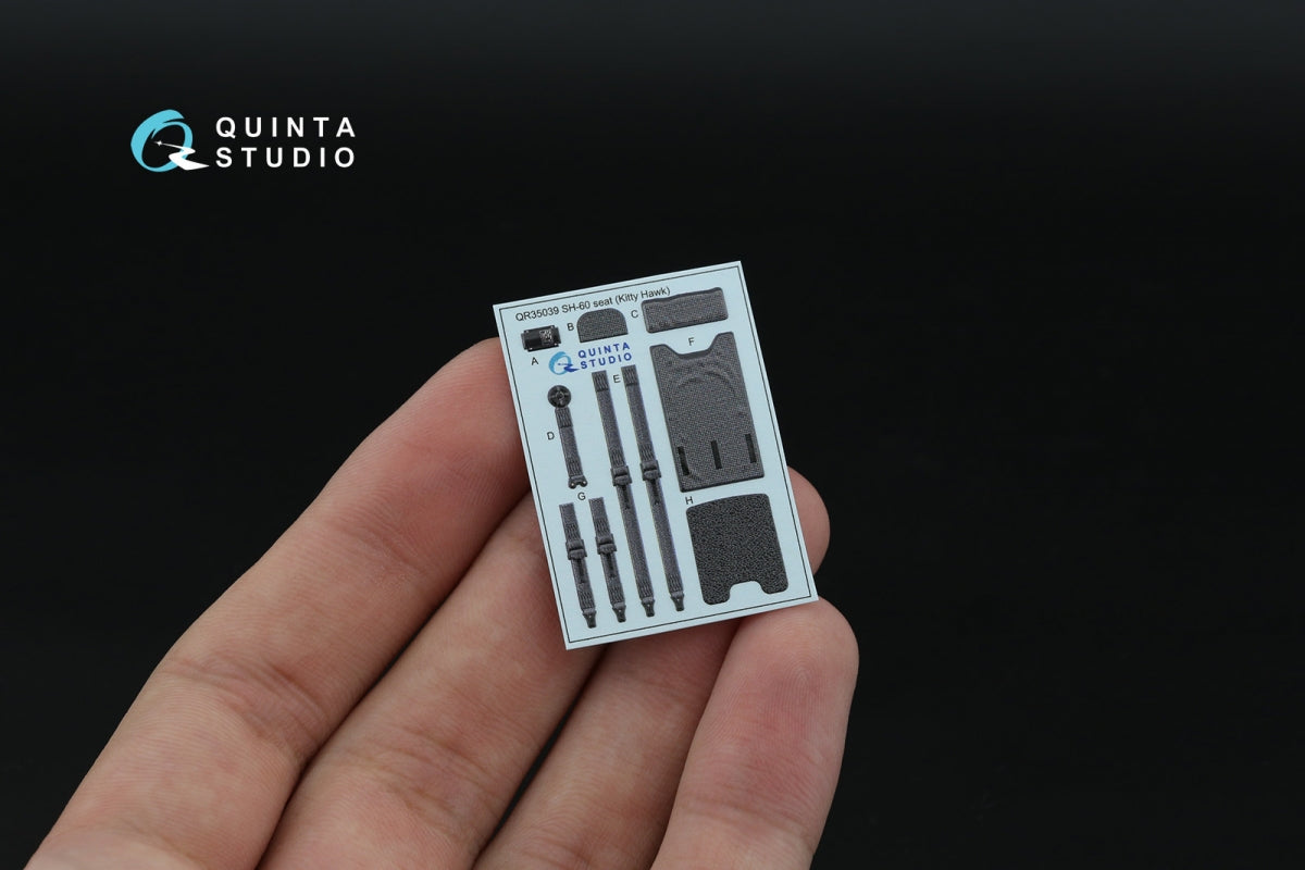 Quinta Studio QD+35169 SH-60F Seahawk 3D-Printed &amp; coloured Interior on decal paper (Kitty Hawk) (with 3D-printed resin parts) 1/35