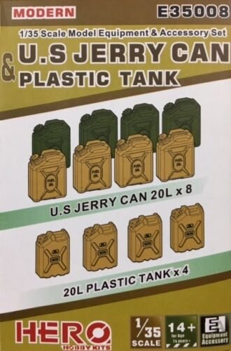 Hero Hobby E35008 U.S. Jerry Can & Plastic Tank 1/35