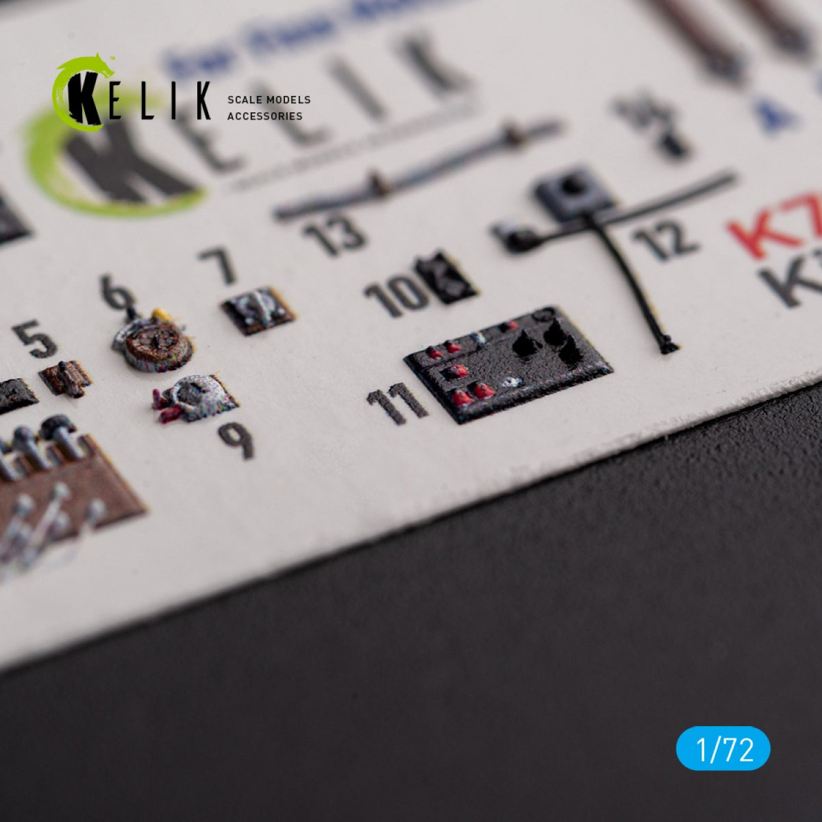 KELIK K72140 Ki-100-I - interior 3D decals for FineMolds kit 1/72 – immagine 2