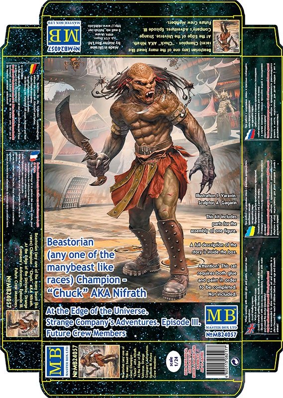 Master Box 24057 Beastorian (any one of the many beast like races) Champion – “Chuck” AKA Nifrath 1/24 – Bild 2