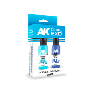 AK Interactive AK1558 DUAL EXO SET 14 – 14A URANUS BLUE &amp;amp; 14B COBALT BLUE