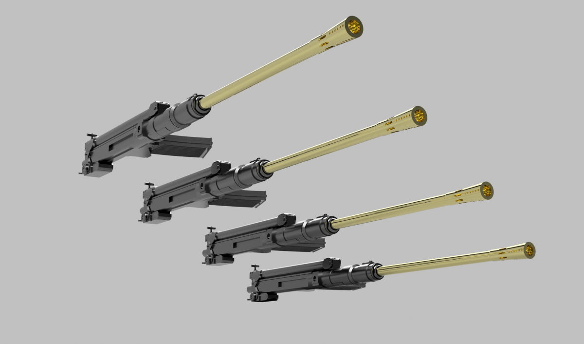 Panzer Art GB35-116 FlaKvierling 38 Gun barrels with body AA Gun (x4) 1/35 – imagen 3