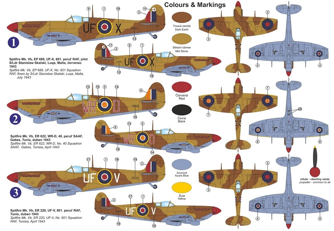 Kovozavody Prostejov KPM0257 Spitfire Mk.VB « Aboukir » 1/72 – image 2