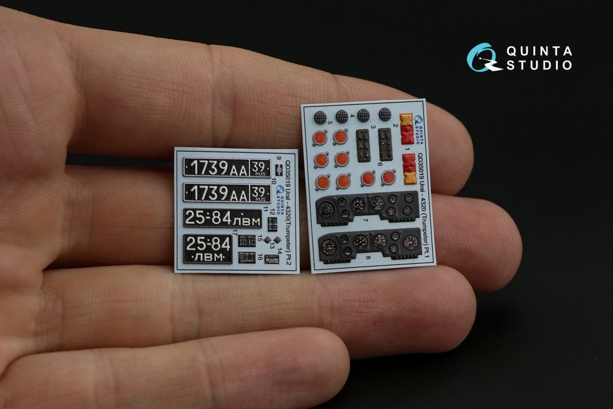 Quinta Studio QD35019 Ural-4320 3D-Printed &amp;amp; coloured Interior on decal paper ( Trumpeter ) 1/35 – zdjęcie 9
