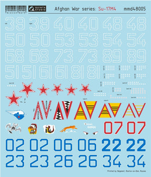 Quinta Studio MMD48005 Decal Su-17M4 (Afgan war series) 1/48 – immagine 7