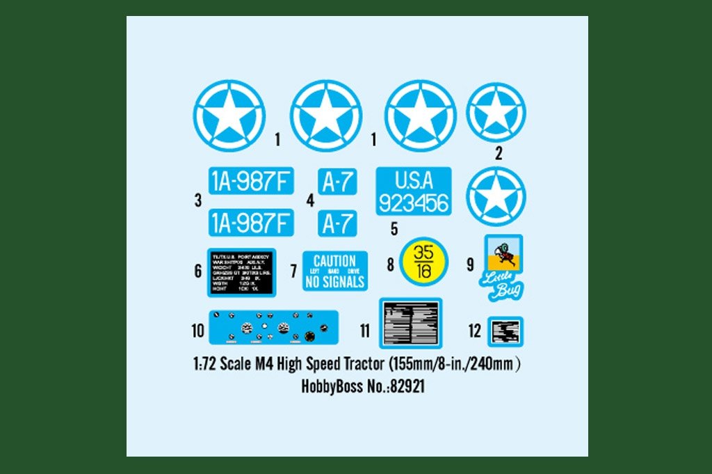 Hobby Boss 82921 M4 High Speed Tractor (155mm/8-in./240mm）1/72 – immagine 2