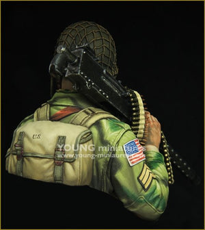 Young Miniatures YM1873 WW2 US AIRBORNE with M1919 1/10 – immagine 5