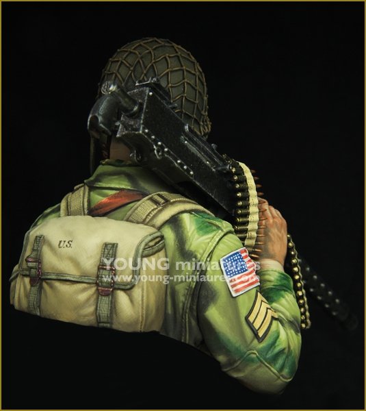 Young Miniatures YM1873 WW2 US AIRBORNE with M1919 1/10 – immagine 5