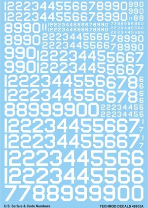 Techmod 48805 - U.S. Serial & Code Numbers 1/48