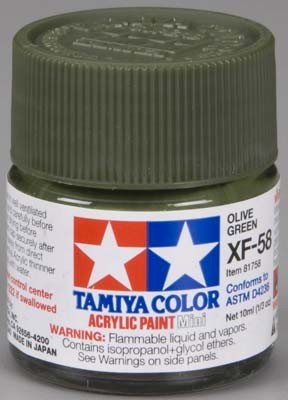 Tamiya XF58 Olive Green (81758) Acrylic paint 10ml – immagine 2