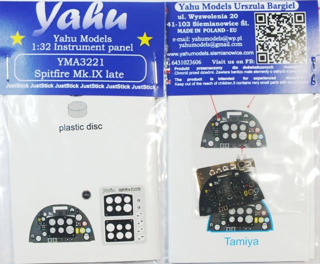 Yahu YMA3221 Spitfire IX tardif et Mk.XVI (Tamiya) 1/32 