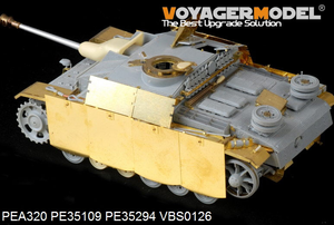 Voyager Model PEA320 WWII German StuG.III Ausf.G Final version Pivot-Mounting Swinging Type Hull Side Armour Skirts (For DRAGON) 1/35 – Bild 6