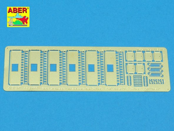 Aber 35A103 Portes de coffres de rangement latéraux pour véhicules blindés de transport de troupes pour Sd. Kfz. 251, Ausf.D et Sd. Kfz. 250 Noé (1/35)