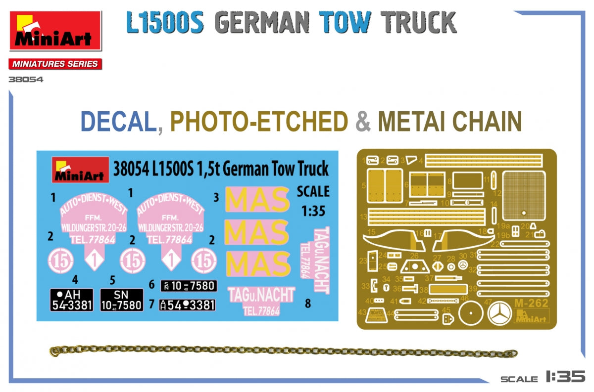 MiniArt 38054 L1500S GERMAN TOW TRUCK 1/35 – immagine 3