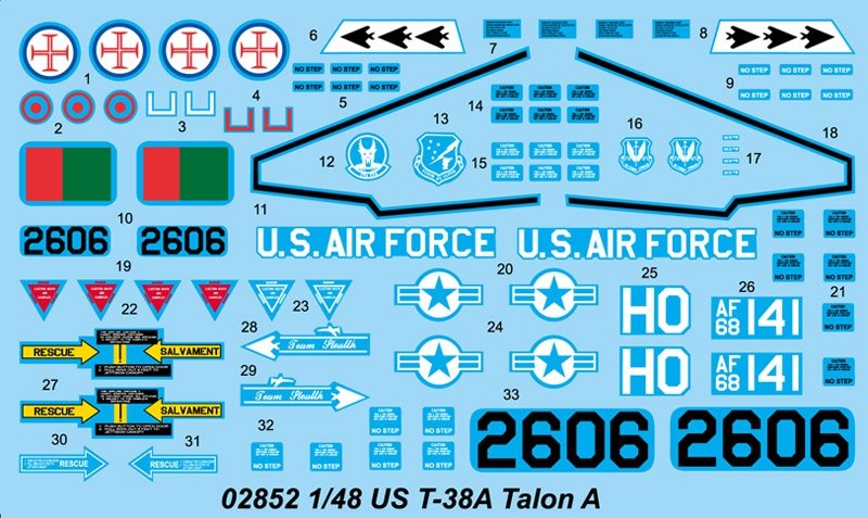 Trumpeter 02852 T-38A Talon 1/48 – immagine 3