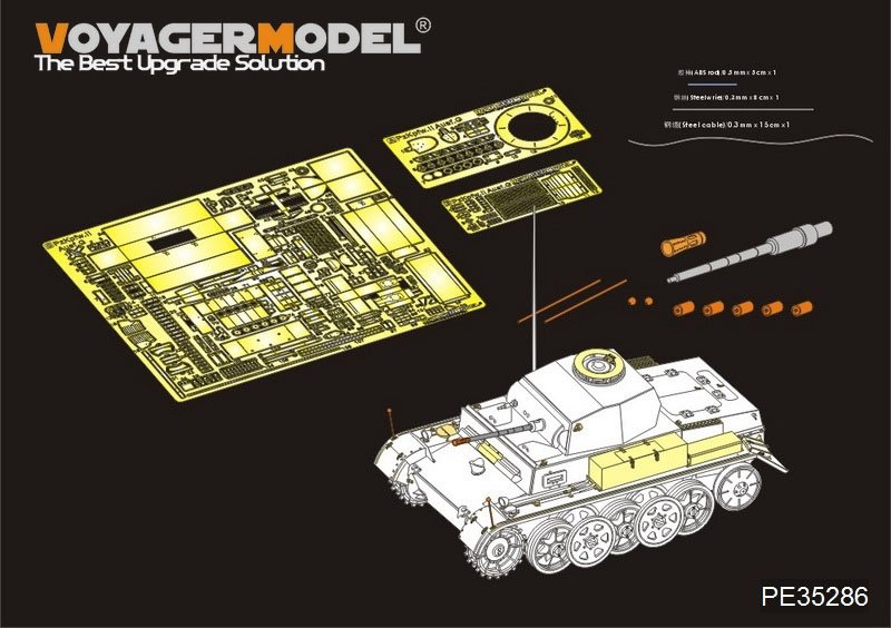 Voyager Model PE35286 WWII German Pz.Kpfw.II Ausf.G(B ver include Gun barrel) for 5M 3500 1/35 – Bild 4