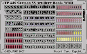 Eduard TP526 Grades d&amp;#39;artillerie SS allemands Seconde Guerre mondiale 1/35