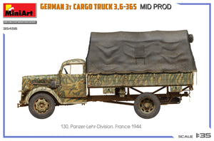 Miniart 35456 GERMAN 3T CARGO TRUCK 3,6-36S MID PROD 1/35 – immagine 12
