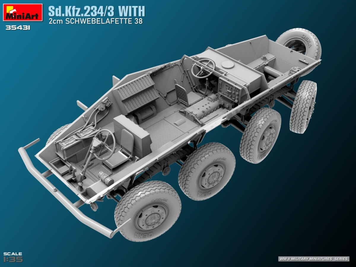 MiniArt 35431 Sd.Kfz.234/3 With 2cm Schwebelafette 38 1/35 – Bild 9