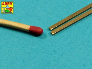 Aber KR15 KR-15 Kwadratowe prety mosiężne 1,5mm długość 245mmx2 – immagine 4