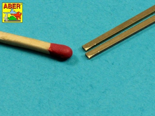 Aber KR15 KR-15 Kwadratowe prety mosiężne 1,5mm długość 245mmx2 – immagine 4