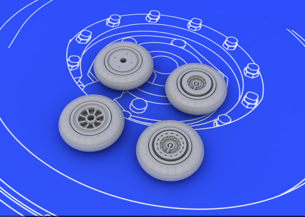 Eduard 672007 MiG-15 wheels 1/72 (EDUARD) – Bild 4