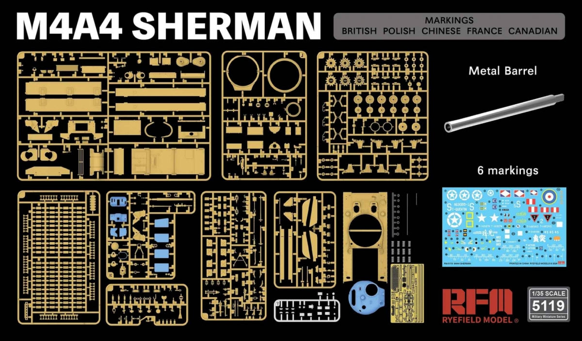 Rye Field Model 5119 M4A4 Sherman 1/35 – immagine 4