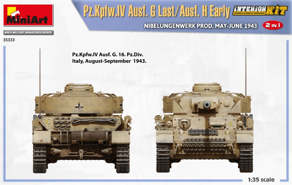 MiniArt 35333 Pz.Kpfw.IV Ausf. G Last/Ausf. H Early. NIBELUNGENWERK PROD. MAY-JUNE 1943. 2 IN 1 INTERIOR KIT 1/35 – Bild 11
