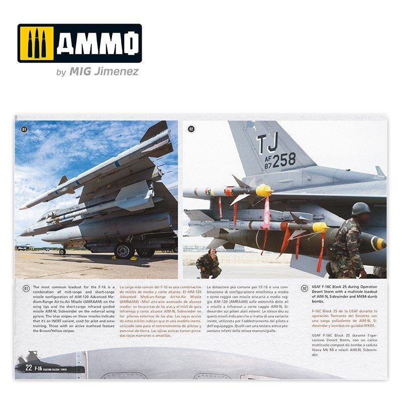 AMMO of Mig Jimenez 6029 F-16 Fighting Falcon / VIPER. Visual Modelers Guide Multilingüal (Eng, Spa, Ita) – immagine 2