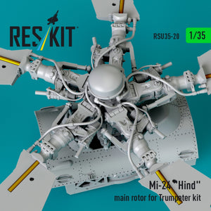 RESKIT RSU35-0020 Mi-24 &amp;quot;Hind&amp;quot; main rotor for Trumpeter kit (3D Printed) 1/35 – image 4