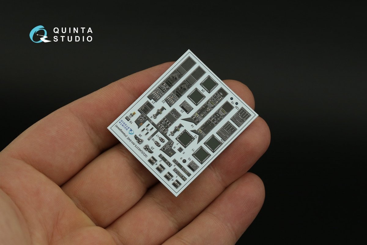 Quinta Studio QD48375 AH-64E 3D-Printed &amp;amp; coloured Interior on decal paper (Hasegawa) 1/48 – zdjęcie 5