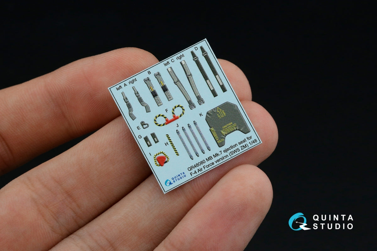 Quinta Studio QD+48448 F-4G early 3D-Printed &amp;amp; coloured Interior on decal paper (Zoukei Mura SWS) (with 3D-printed resin parts) 1/48 – imagen 6