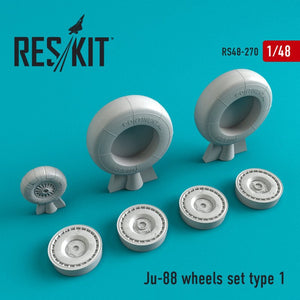 RESKIT RS48-0270 Ju-88 wheels set type 1 1/48