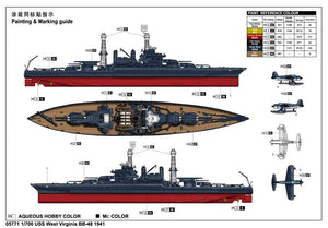 Trumpeter 05771 USS West Virginia BB-48 1941 1/700 – image 2