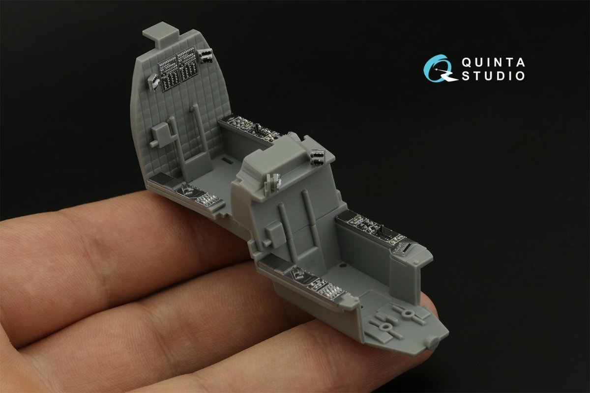Quinta Studio QDS-48375 AH-64E 3D-Printed &amp;amp; coloured Interior on decal paper (Hasegawa) (Small version) 1/48 – immagine 8
