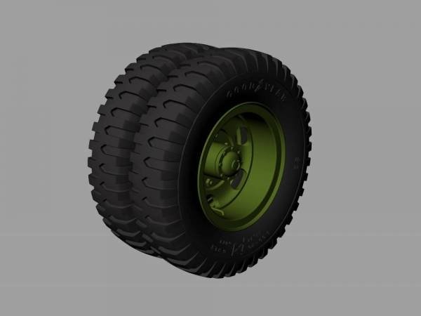 Panzer Art RE35-529 M35&amp;amp;M109 trucks road wheels (Goodyear) 1/35 – immagine 3