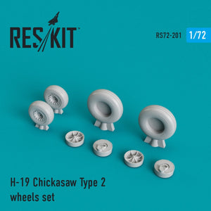RESKIT RS72-0201 H-19 &amp;quot;CHICKASAW&amp;quot; TYPE 2 WHEELS SET 1/72