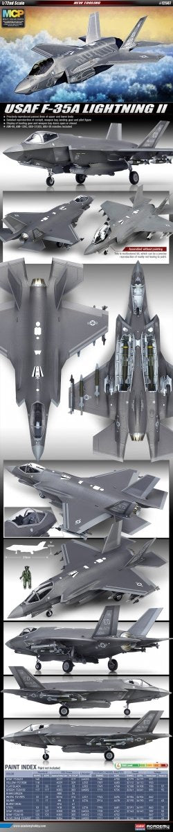 Academy 12507 Lockheed Martin F-35A Lightning II (USAAF) 1/72 – immagine 2