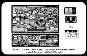 Aber 35167 Sd.Kfz.251/1 ausf.D cz.1 zestaw podstawowy (DRA) 1/35 – Bild 4