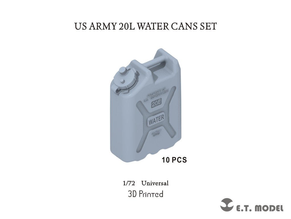 ET Model P72-003 US ARMY 20L WATER CANS SET (3D Print) 1/72