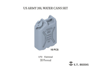 E.T. Model P72-003 US ARMY 20L WATER CANS SET ( 3D Print ) 1/72