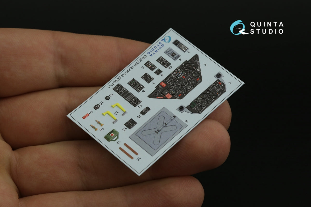 Quinta Studio QD35112 AH-1G Cobra 3D-Printed &amp;amp; coloured Interior on decal paper (ICM) 1/35 – immagine 5