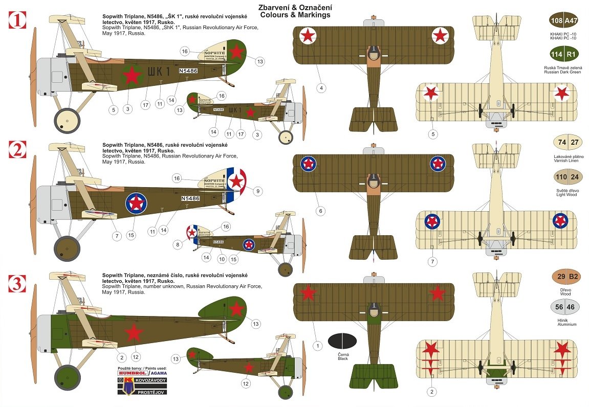 Kovozavody Prostejov KPM0182 Sopwith Triplane Russian 1/72 – immagine 2