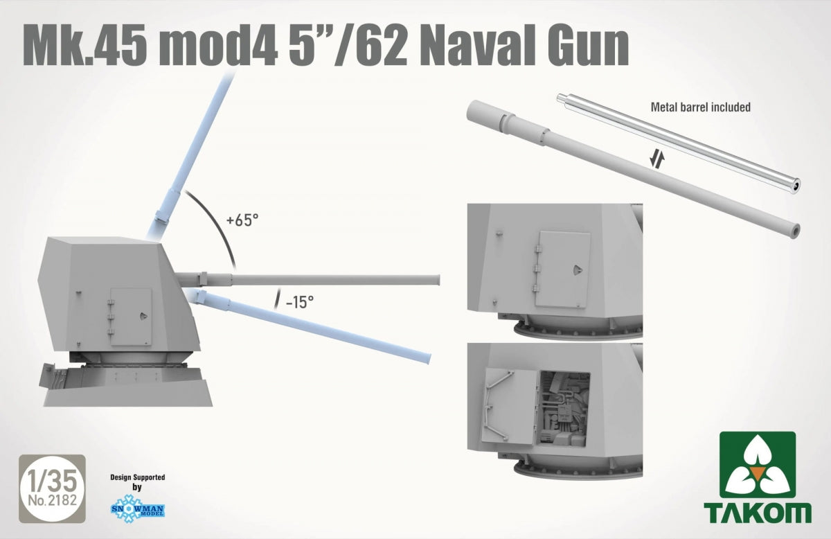 Takom 2182 Mk.45 mod 4 5/62 Naval Gun 1/35 – immagine 3