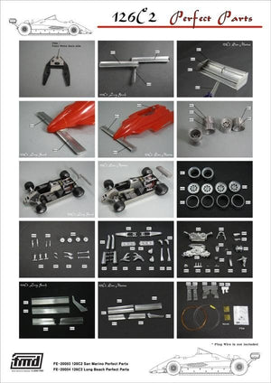 KA Models FE-20004 FERRARI 126C2 (LONG BEACH) PERFECT PARTS SET Fujimi 1/20 – immagine 5