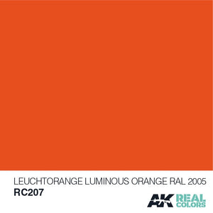 AK Interactive RC207 LEUCHTORANGE-LUMINOUS ORANGE RAL 2005 10ML – immagine 2