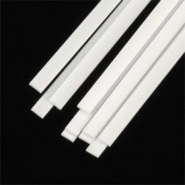Plastruct 90725 PRĘT 0,5mm x 2,5mm - 250mm (Styrene White) / 10 szt.